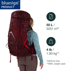 Osprey Aura AG LT 50L side panel access enables fast packing during treks
