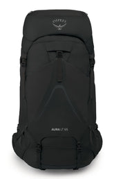 Osprey Aura AG LT 65L front view shows balanced load for long hikes