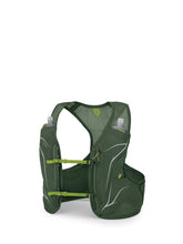 Osprey Duro LT vest front view in seaweed-green with accessible pockets.
