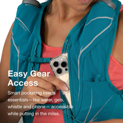 Osprey Duro LT vest two Hydraulics flasks enabling easy hydration on the move
