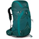 Osprey Eja 58L front view showcasing compact ultralight silhouette for long hikes