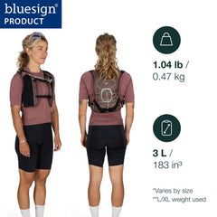 Osprey Escapist Velocity 3L vest back view showing ergonomic fit.