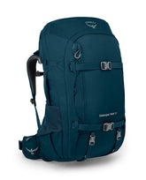 Osprey Fairview Trek 50L front view shows travel-ready organization for long trips