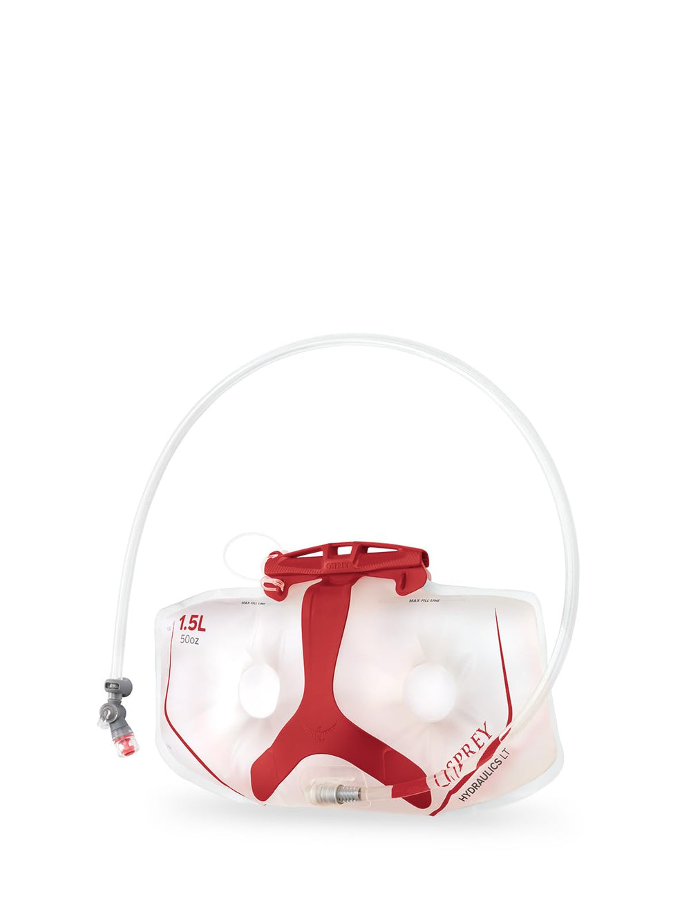 Osprey Hydraulics LT 1.5L reservoir shown in compact lumbar-pack form for easy access