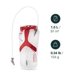 Osprey Hydraulics LT bite valve ready for easy one-handed sipping