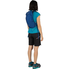 Osprey Kitsuma rolled-soft-edged harness for comfortable, stable on-bike carry.