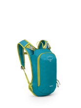 Osprey Moki 3L kids backpack with Hydraulics reservoir in blue for on-the-go hydration.