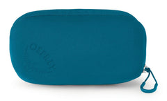 Osprey padded pack pocket Waterfront Blue, side view showing easy strap access