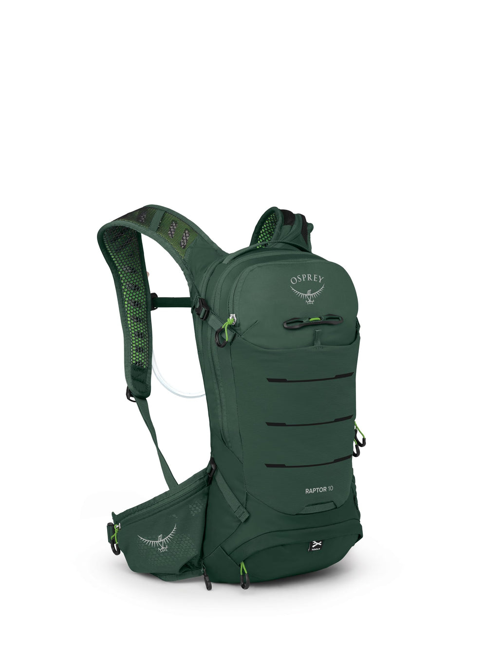 Osprey Raptor 10L front view showing compact MTB pack for all-day riding