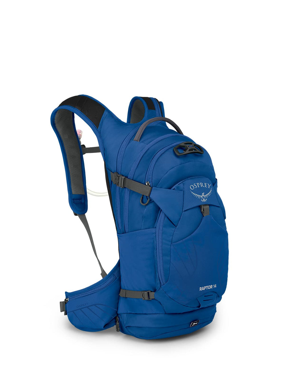 Osprey Raptor 14L with Hydraulics reservoir for on-the-go hydration on rugged trails.