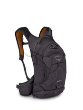 Osprey Raven 14L backpack on trail with ergonomic fit for all-day comfort