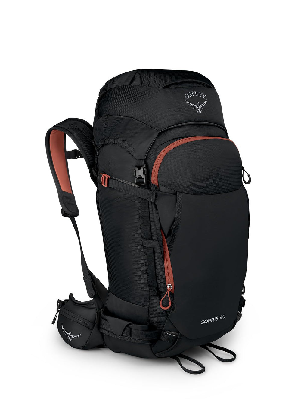 Osprey Sopris 40L backpanel access for quick dry-storage on ascents.