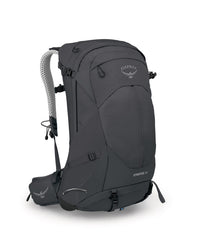 Osprey Stratos 34L front view for rugged day-hike readiness.