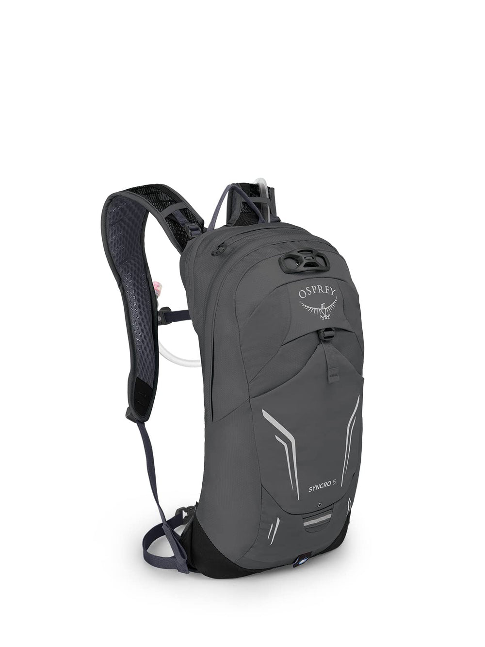 Osprey Syncro 5L backpack with Hydraulics reservoir ready for on-the-go hydration.