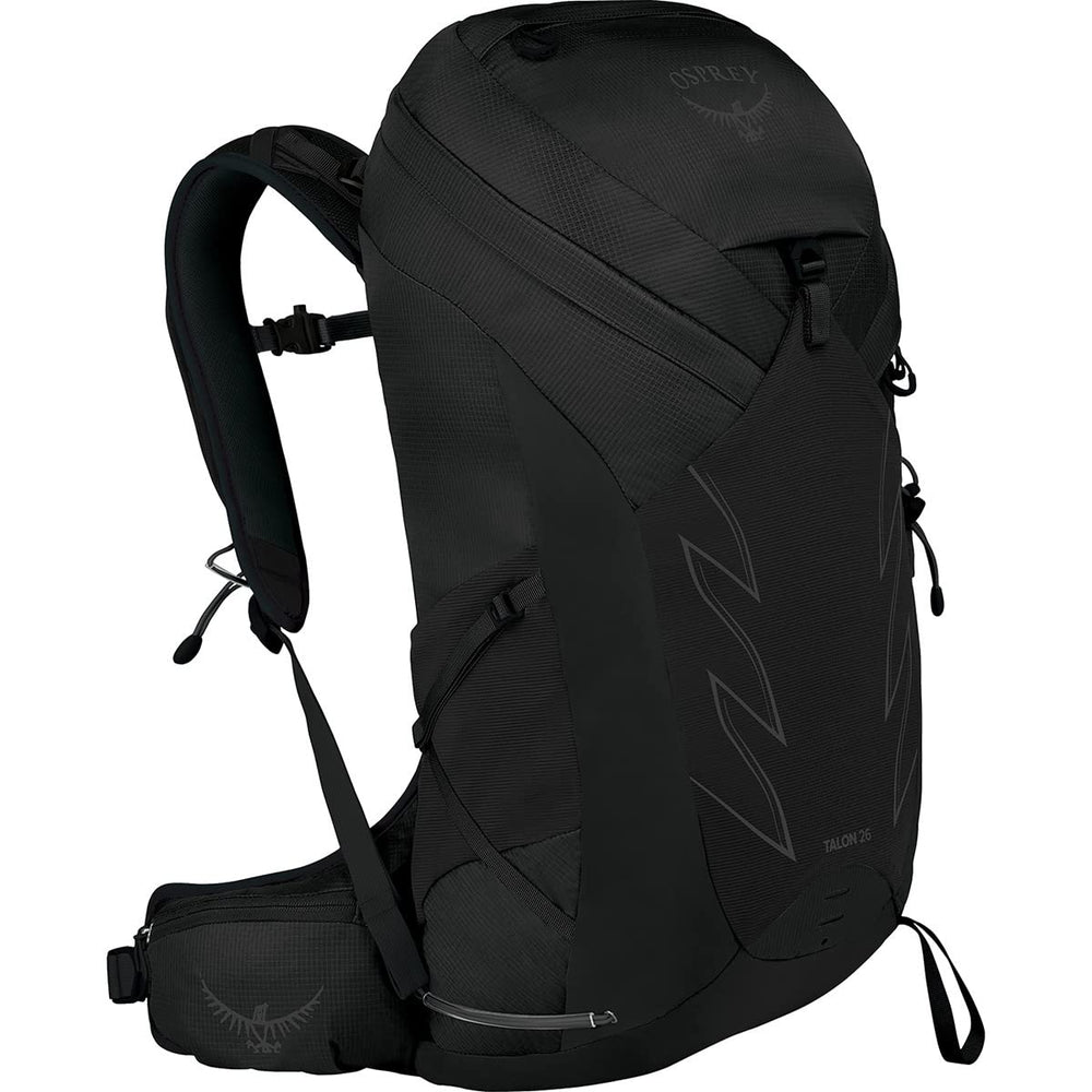 Osprey Talon 26 Stealth Black backpanel with AirScape support for all-day comfort.