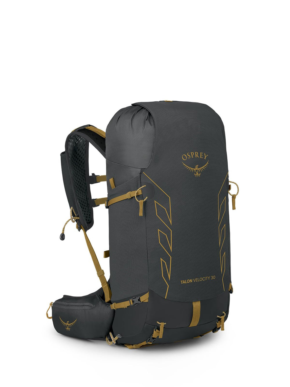 Osprey Talon Velocity 30L backpack showing compact capacity for fast day hikes