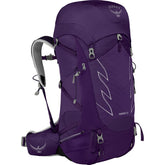 Osprey Tempest 40L front view with Violac Purple design for organized multi-day hikes