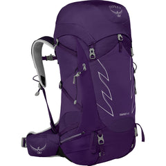 Osprey Tempest 40L front view with Violac Purple design for organized multi-day hikes
