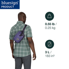 Osprey Transporter Commuter adjustable strap demonstrates secure waist or crossbody carry