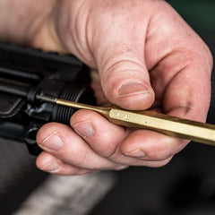 All 5 brass pin punches: 3/32, 3/16, 5/32, 1/8, 1/4 arranged