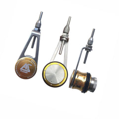 Otominat fishing bobbin knotter in gold showing GT/PR/FG devices