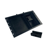 OTTER QA Multi Shelf mounted on ice shelter keeps lures and gear within reach.