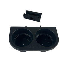 OTTER QA universal cup holder attached to hub house for steady ice fishing beverages