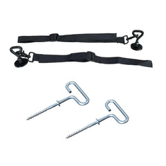 OTTER Sled Anchor Kit with ice anchor points stabilizing a shelter on windy ice