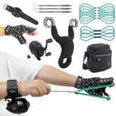 Oubert fishing slingshot kit with reel bow for precise aiming and reliability