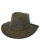 Outback River Guide oilskin hat sage, waterproof protection for wet river days