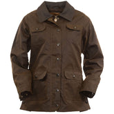 Outback Trading Gidley jacket in bronze with waterproof outer shell for reliable rain protection
