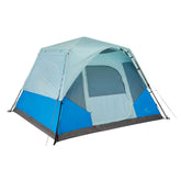 OUTBOUND QuickCamp 6P front canopy and rainfly protect entry for outdoor shelter.