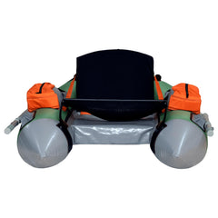 Above-water foam seat on the Cruzer float tube