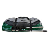 Expandable boat bag in PVC, sized 48in L x 18in D, for float tube gear