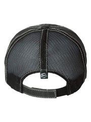 Outdoor Cap HPD-610M black back view showing one-size-fits-all adjustability.