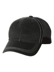 Outdoor Cap HPD-610M black side view highlighting all-day fit and breathable design.