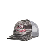 Outdoor Cap Mossy Oak Elements Agua Manta hat front view shows adjustable fit for secure wear on water