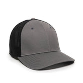 Outdoor Cap RGR-360M grey/black front view, versatile one-size fit for any outdoor adventure