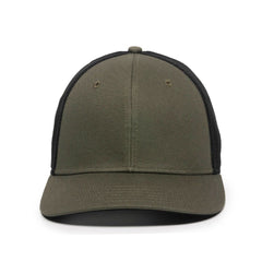 Outdoor Cap RGR-360M olive side view, reliable headwear for sun protection