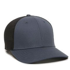 Outdoor Cap RGR-360M slate blue-black front view for everyday outdoor wear.