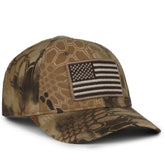 Outdoor Cap Standard USA-200V Kryptek Highlander, front view, durable camo for outdoor adventures