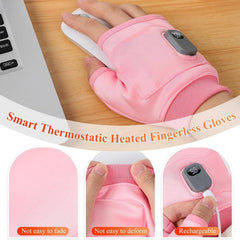 Woman wearing heated gloves while cycling outdoors for warmth and dexterity