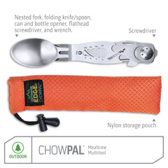 Outdoor Edge ChowPal nested fork ready for bites on trail or campsite.