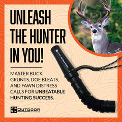 Outdoor Hunting Lab grunt call with adjustable tube offers versatile calls for deer.