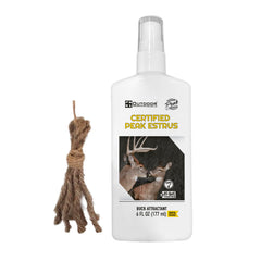 Outdoor Hunting Lab Peak Doe Estrus Spray bottle pour for realistic deer attraction.