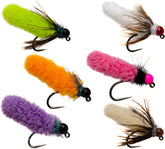 Outdoor Planet 12-tungsten-beadhead mop-flies assortment ready for trout in fast water.