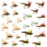 Outdoor Planet 24-caddis dry fly assortment pack shows versatile trout flies for varied hatches