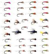 Outdoor Planet 36-tungsten-perdigon-nymphs assortment sinks quickly for deep fast-water fishing