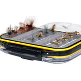 Outdoor Planet double-side waterproof fly box keeps flies secure and organized on fishing days.