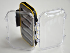 Outdoor Planet compact fly box measures 4.17 by 3 by 1.34 inches for pockets.